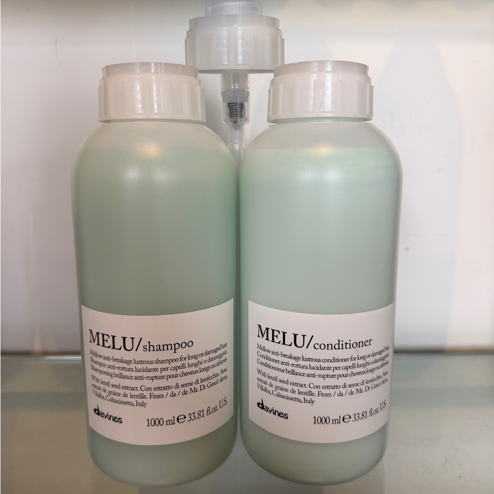 Davines MELU Hair Care Duo - New Professional Size 1000ML Shampoo & Conditioner